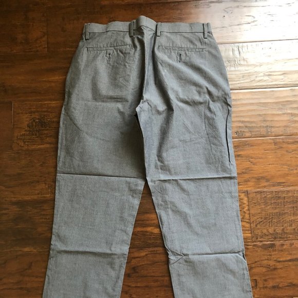Kenneth Cole reaction mens gray striped pants chinos 33 W x 28 L - Picture 3 of 6
